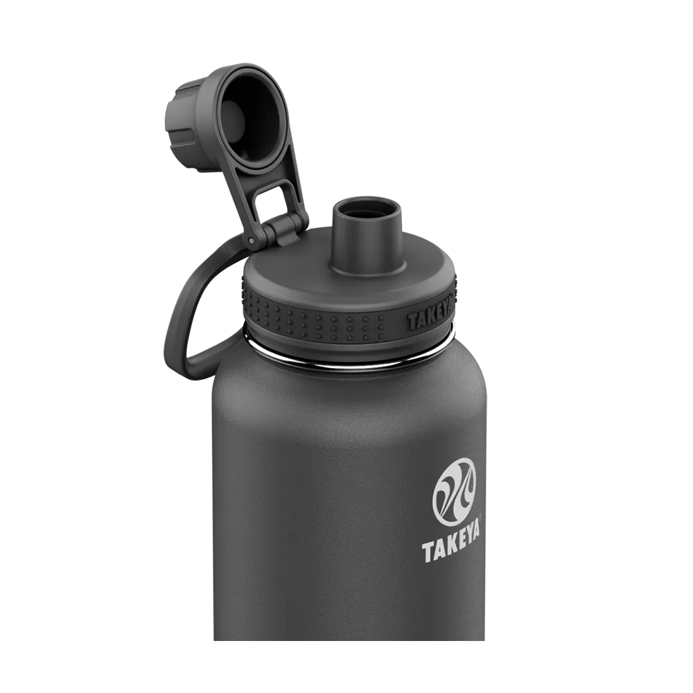 Takeya Actives Water Bottle Spout Lid 32 oz Onyx 