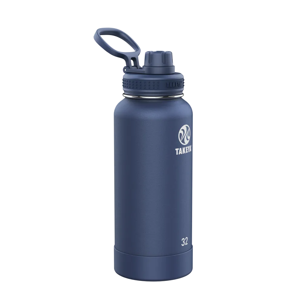 Takeya Actives Water Bottle Spout Lid 32 oz Midnight 