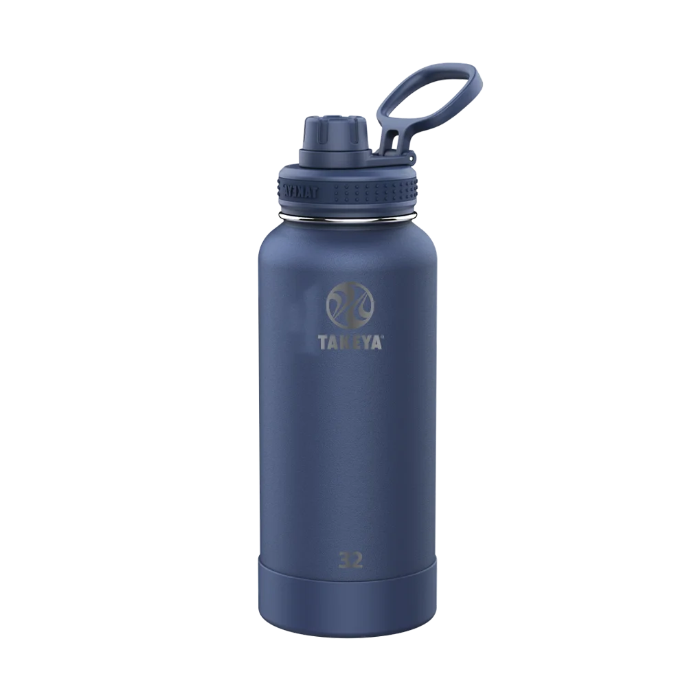 Takeya Actives Water Bottle Spout Lid 32 oz Midnight 