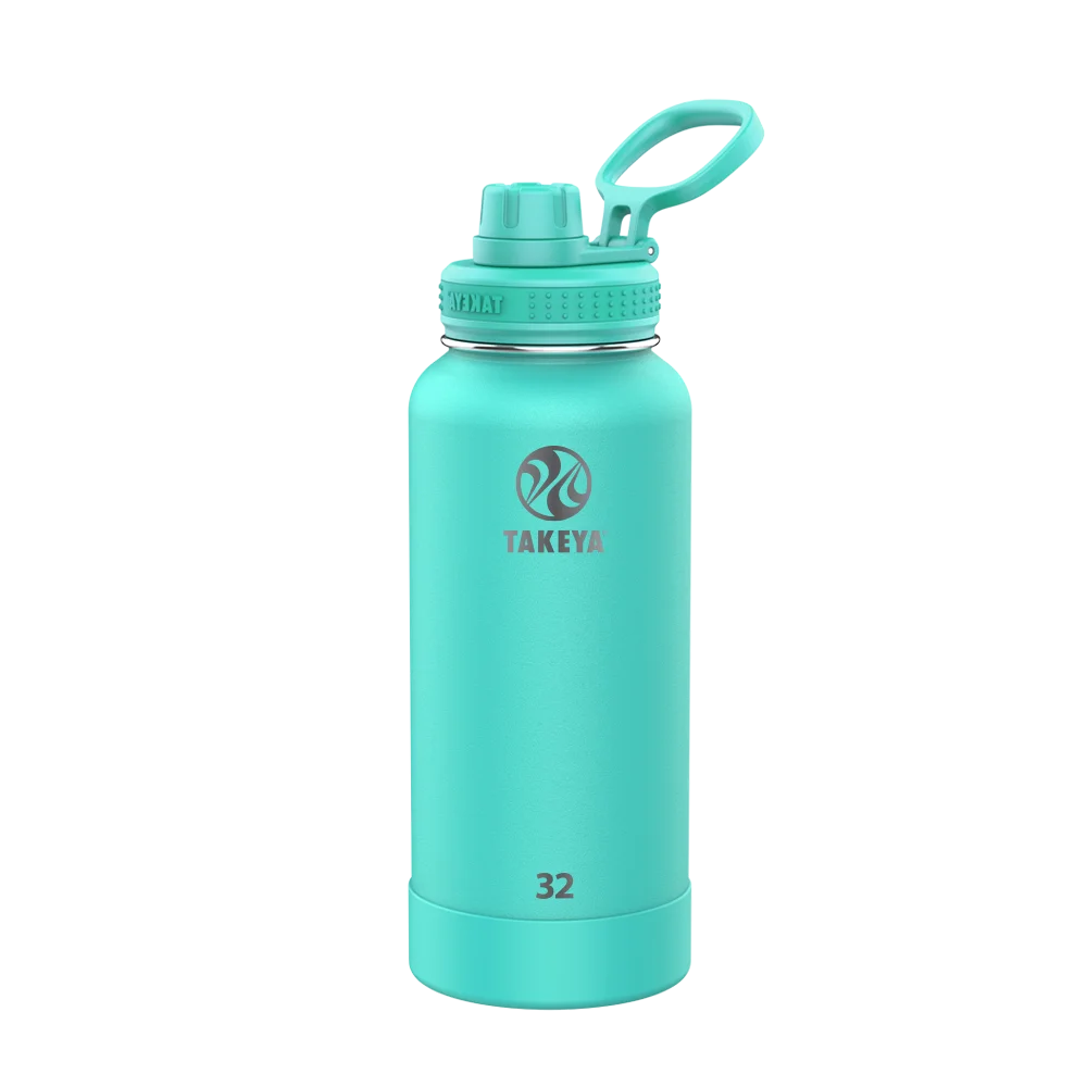 Takeya Actives Water Bottle Spout Lid 32 oz Teal 