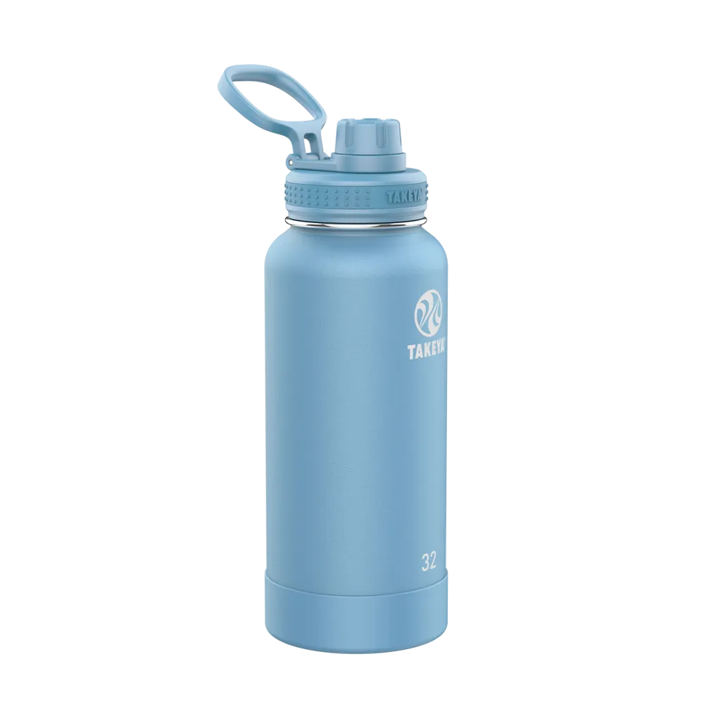 Takeya Actives Water Bottle Spout Lid 32 oz Bluestone 