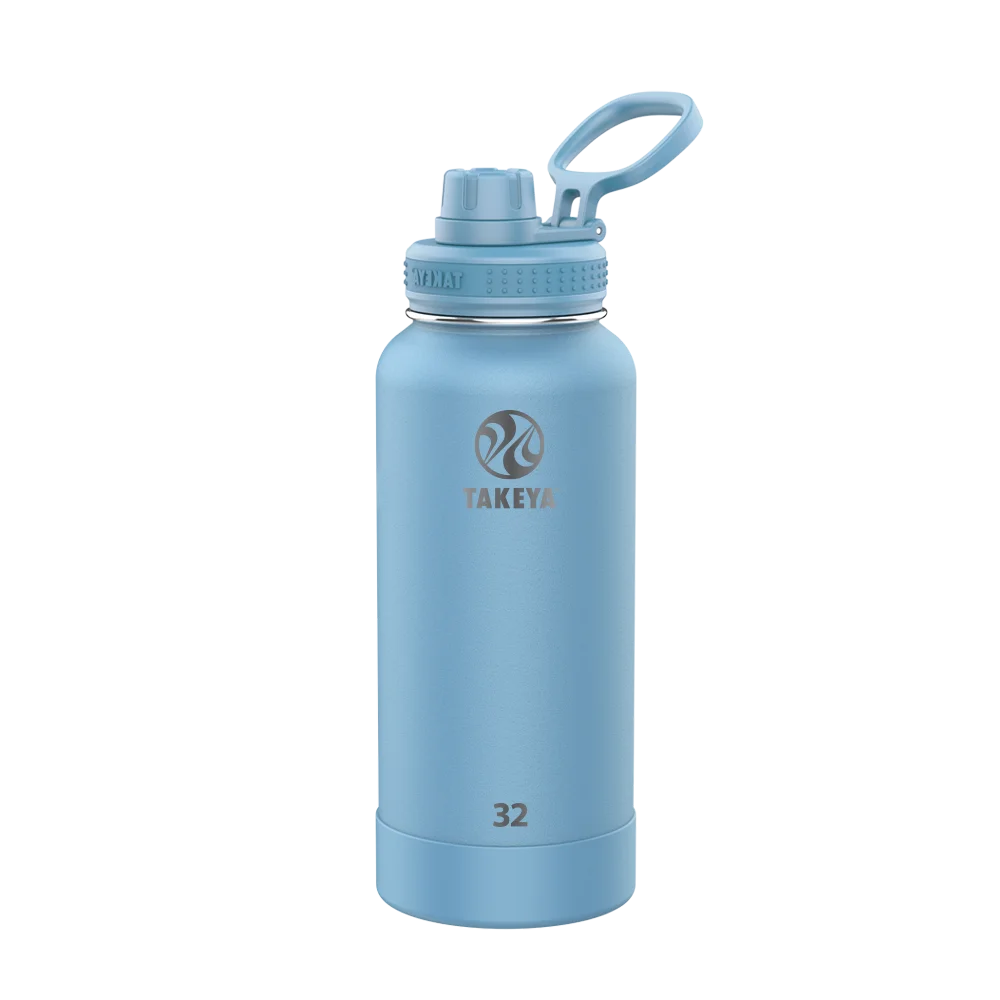 Takeya Actives Water Bottle Spout Lid 32 oz Bluestone 