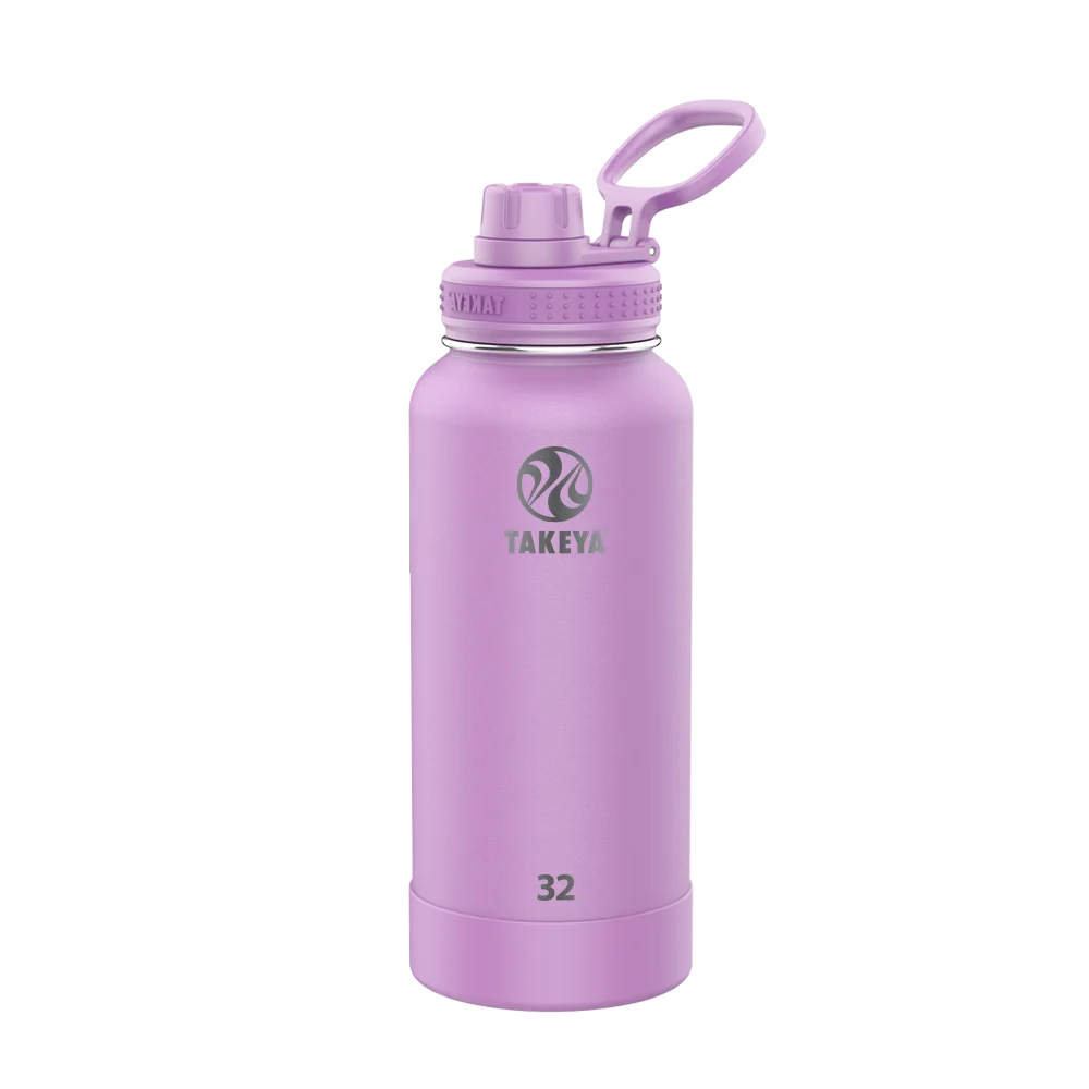 Takeya Actives Water Bottle Spout Lid 32 oz Lilac 