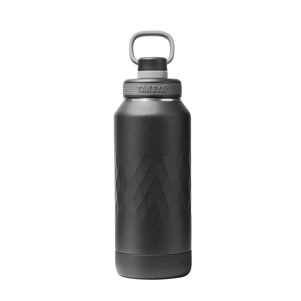 Takeya Sport Water Bottle with Spout Lid 32 oz Obsidian Black 