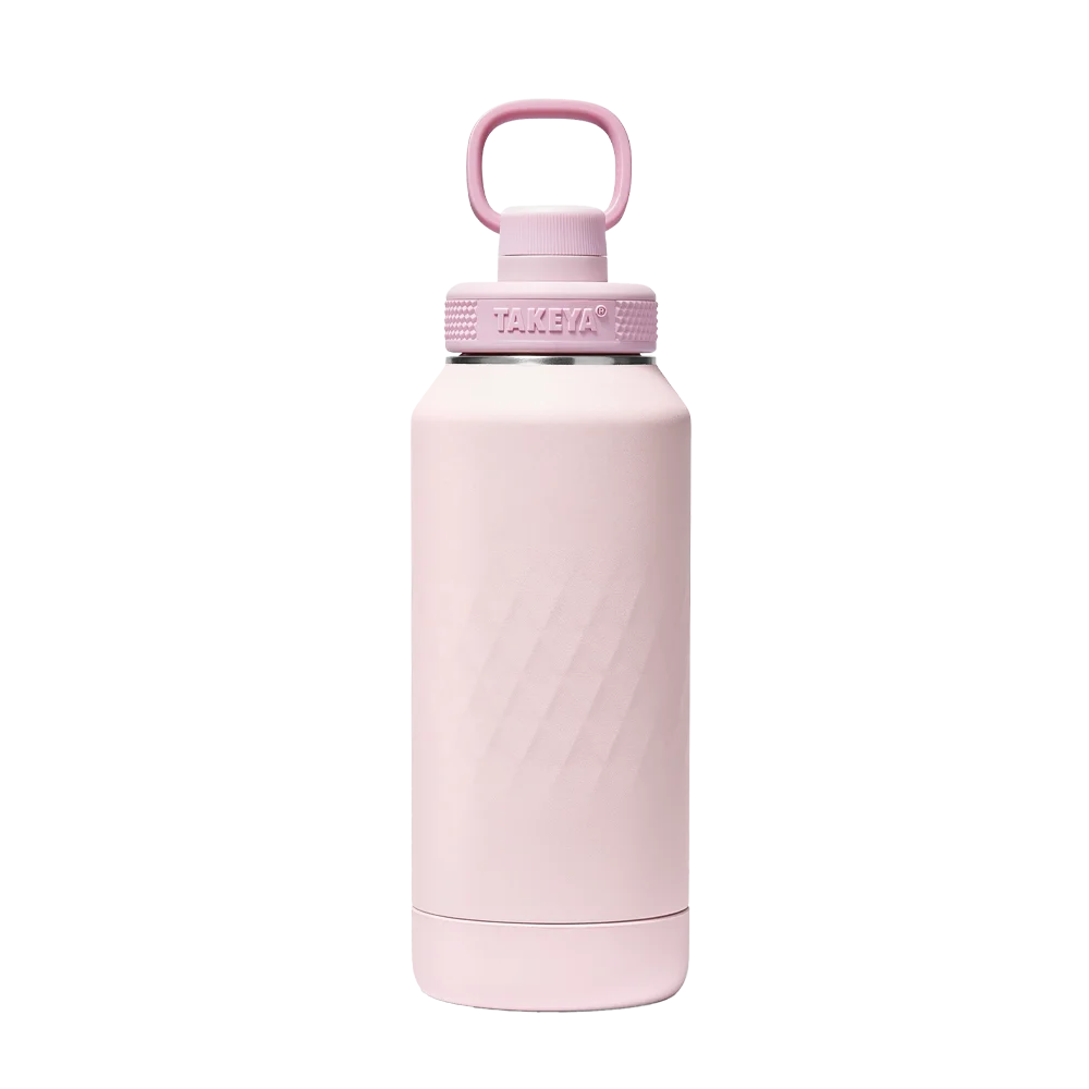 Takeya Sport Water Bottle with Spout Lid 32 oz Peony 