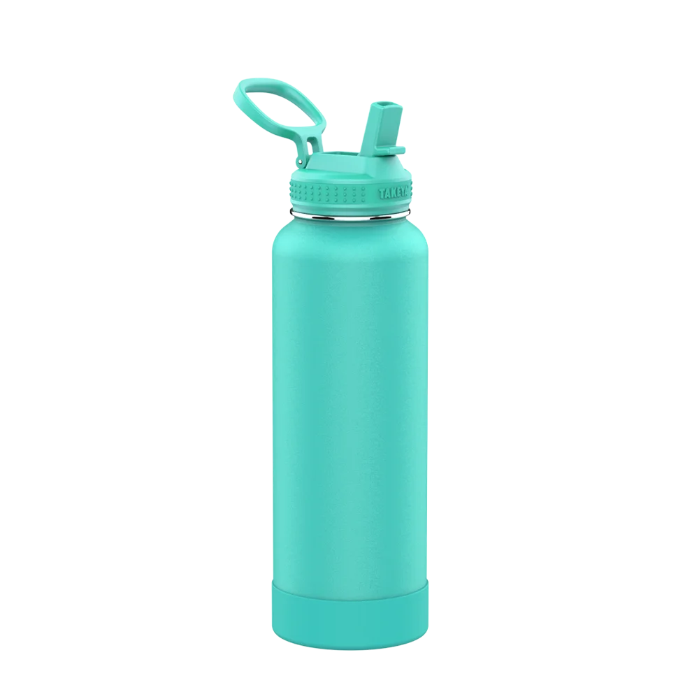 Takeya Actives Water Bottle Straw Lid 40 oz Teal 