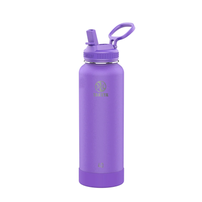 Takeya Actives Water Bottle Straw Lid 40 oz Nitro Purple 