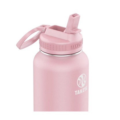 Takeya Actives Water Bottle Straw Lid 40 oz Blush 