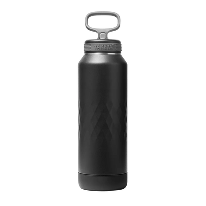 Takeya Sport Water Bottle with Straw Lid 40 oz Obsidian Black 