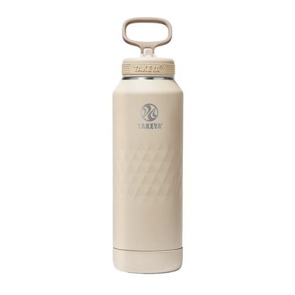 Takeya Sport Water Bottle with Straw Lid 40 oz Almond 