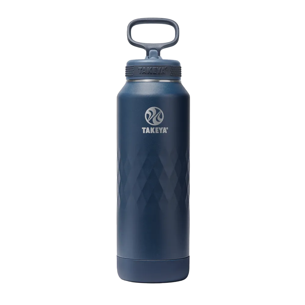 Takeya Sport Water Bottle with Straw Lid 40 oz Indigo 