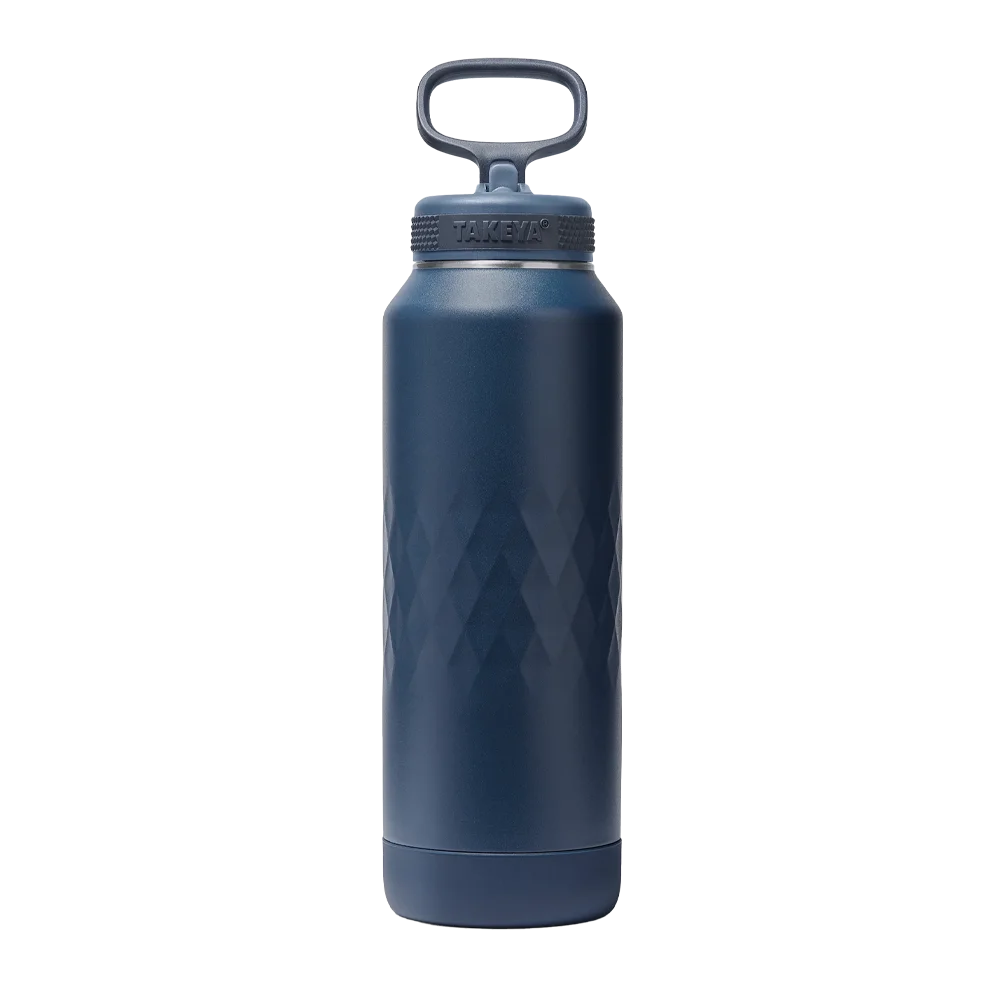 Takeya Sport Water Bottle with Straw Lid 40 oz Indigo 