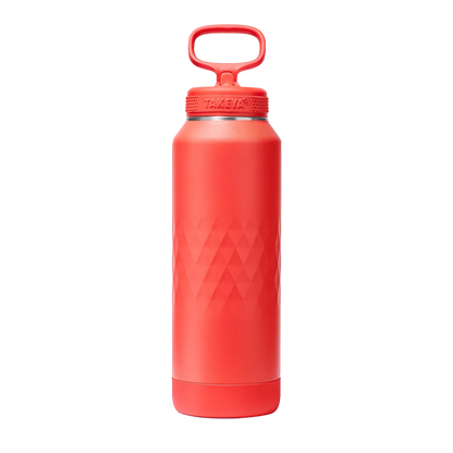 Takeya Sport Water Bottle with Straw Lid 40 oz Crimson 