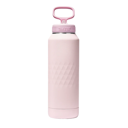 Takeya Sport Water Bottle with Straw Lid 40 oz Peony 
