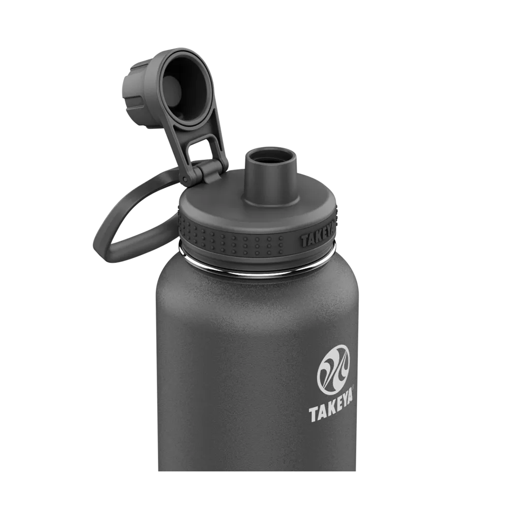 Takeya Actives Water Bottle Spout Lid 40 oz Onyx 