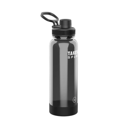 Takeya Tritan Sport Water Bottle Spout Lid 40 oz Grand Slam Black 