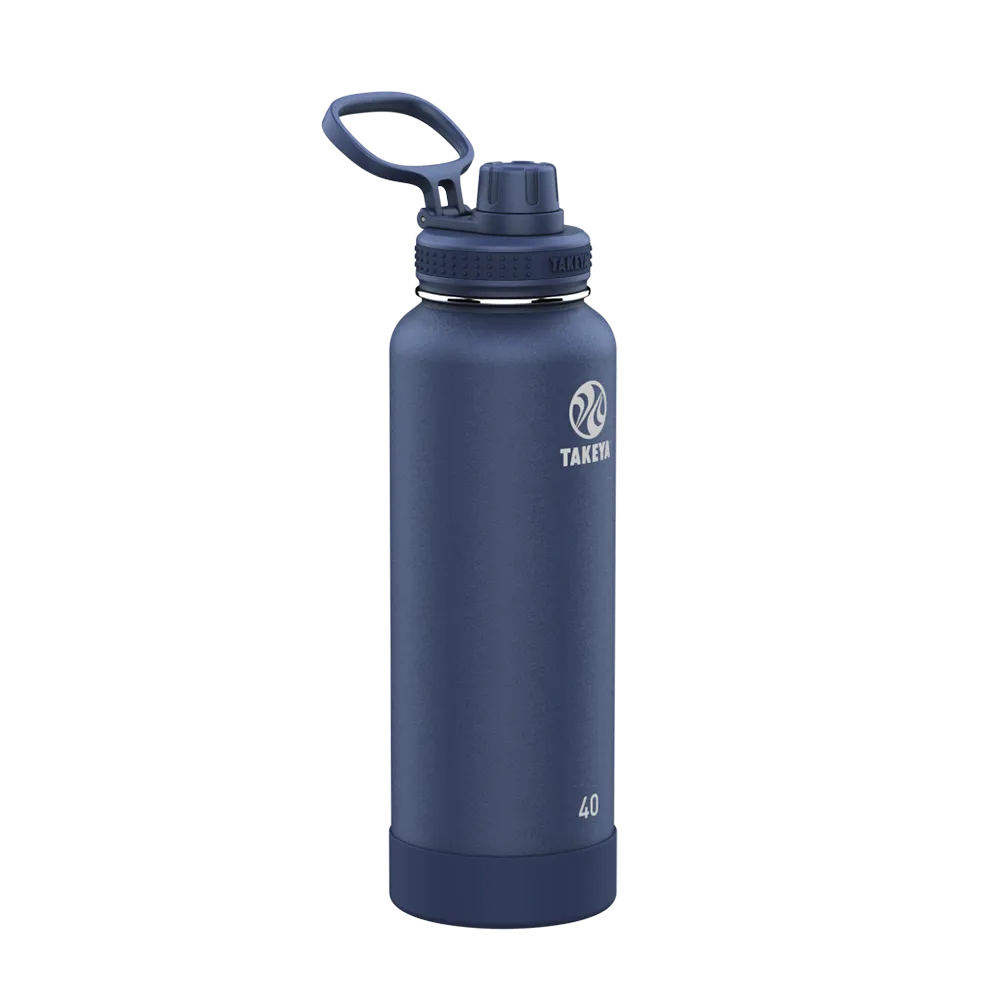 Takeya Actives Water Bottle Spout Lid 40 oz Midnight 