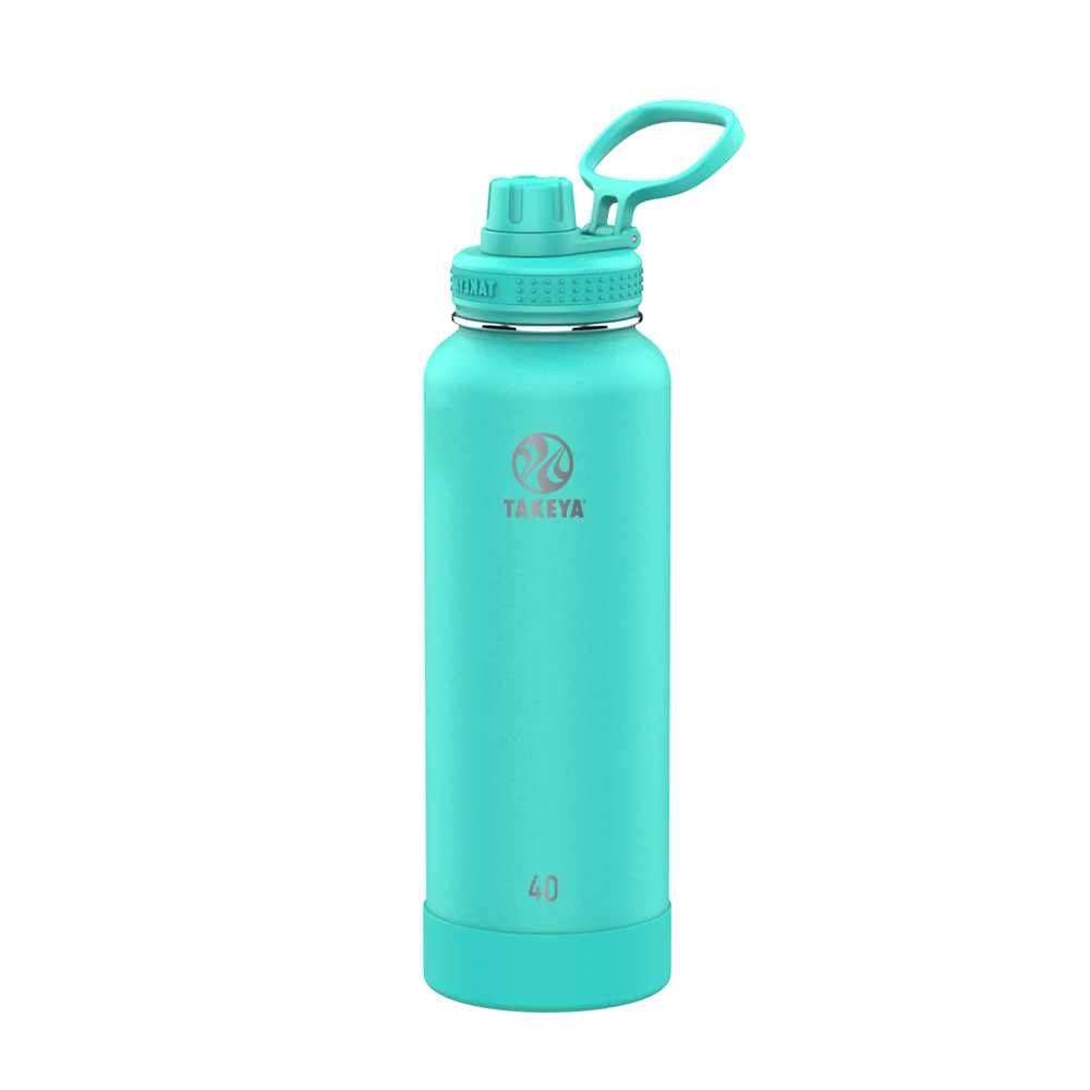 Takeya Actives Water Bottle Spout Lid 40 oz Teal 