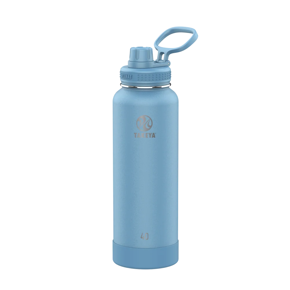 Takeya Actives Water Bottle Spout Lid 40 oz Bluestone 