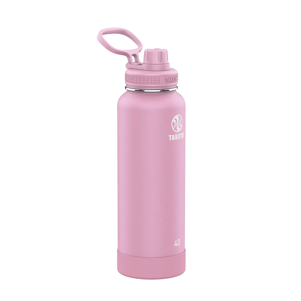 Takeya Actives Water Bottle Spout Lid 40 oz Pink Lavender 