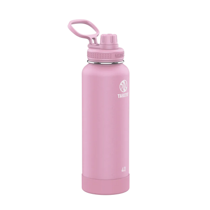 Takeya Actives Water Bottle Spout Lid 40 oz Pink Lavender 