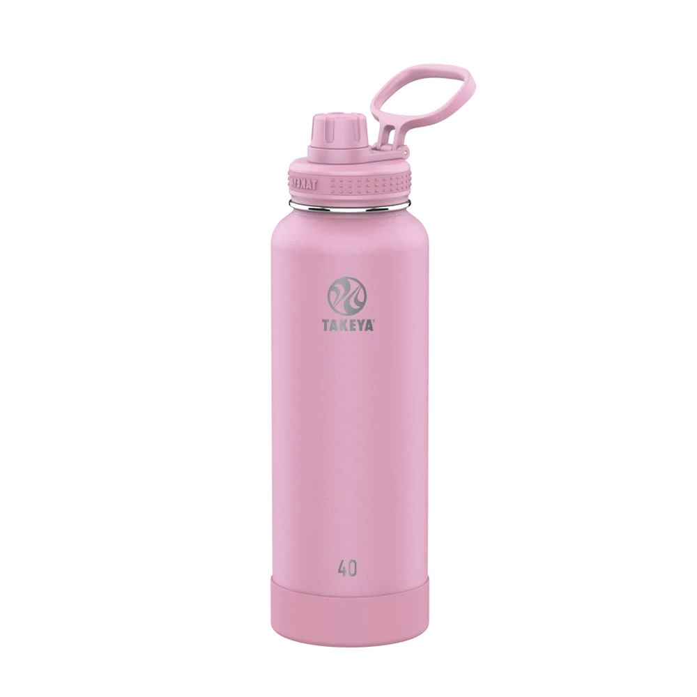 Takeya Actives Water Bottle Spout Lid 40 oz Pink Lavender 