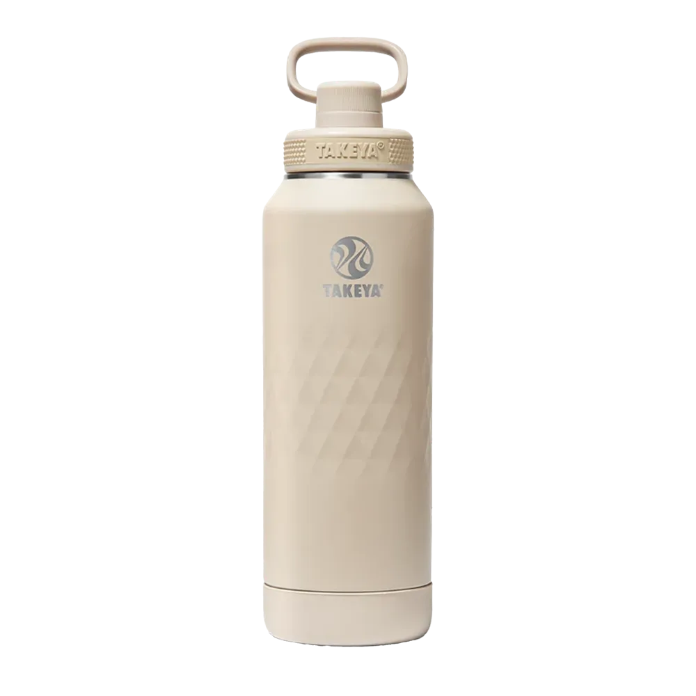 Takeya Sport Water Bottle with Spout Lid 40 oz Almond 
