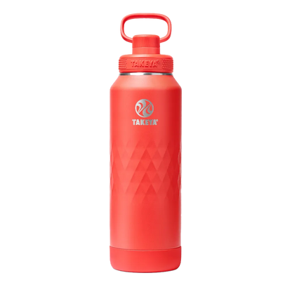Takeya Sport Water Bottle with Spout Lid 40 oz Crimson 