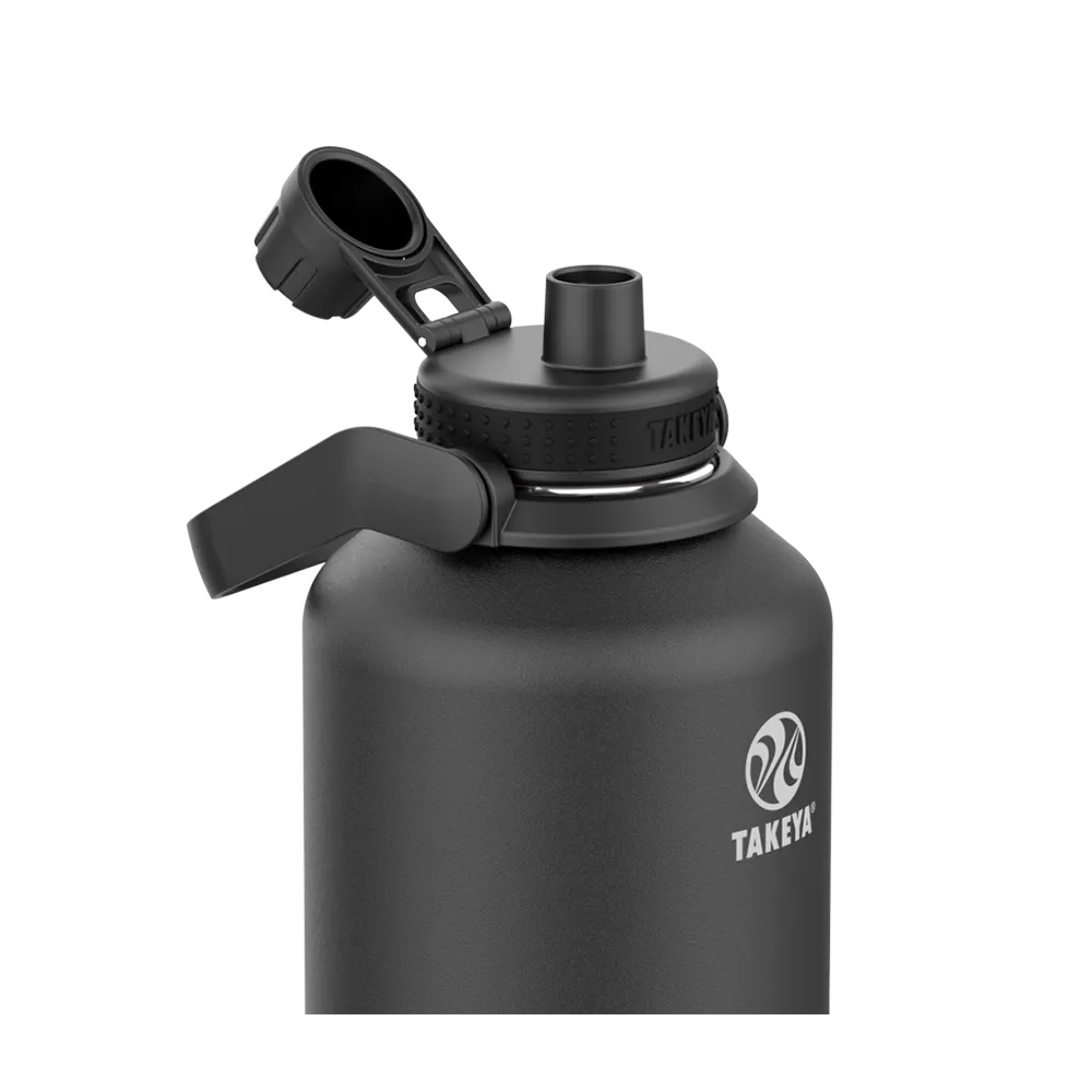 Takeya Actives Water Bottle Spout Lid 64 oz Onyx 