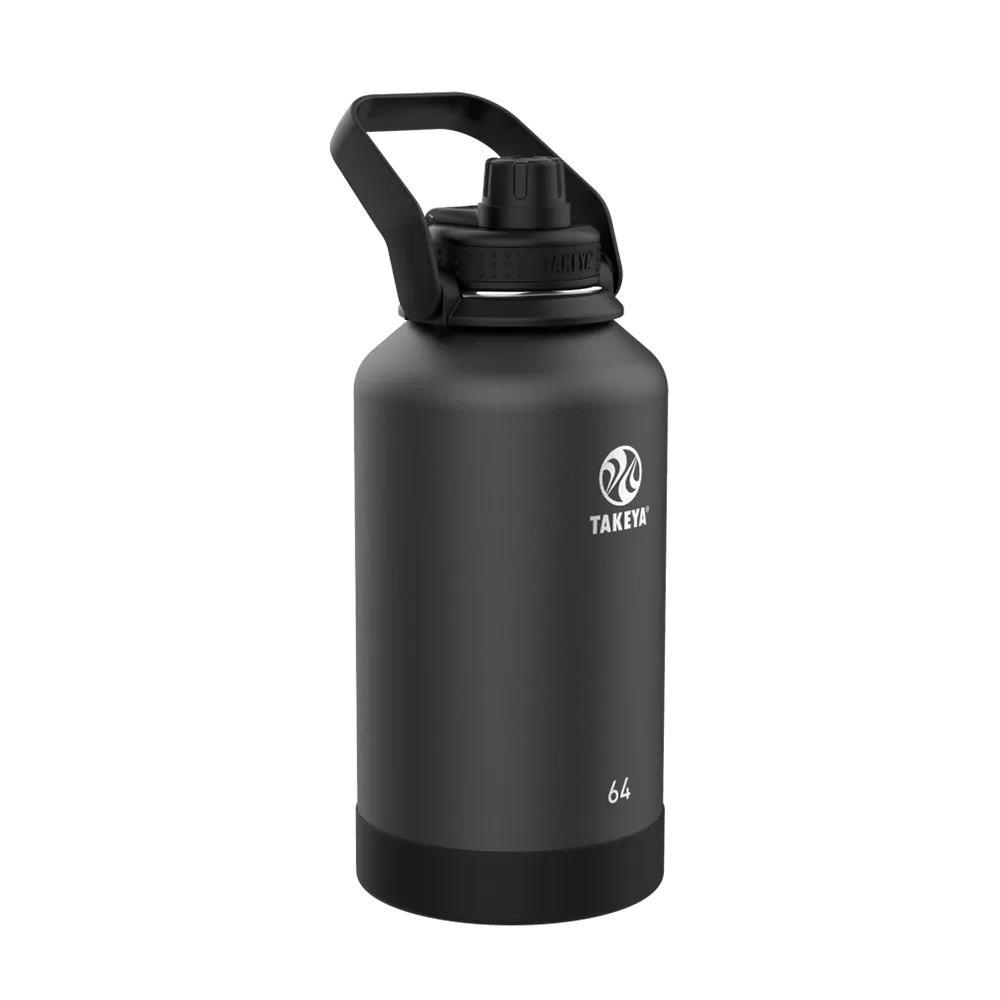 Takeya Actives Water Bottle Spout Lid 64 oz Onyx 