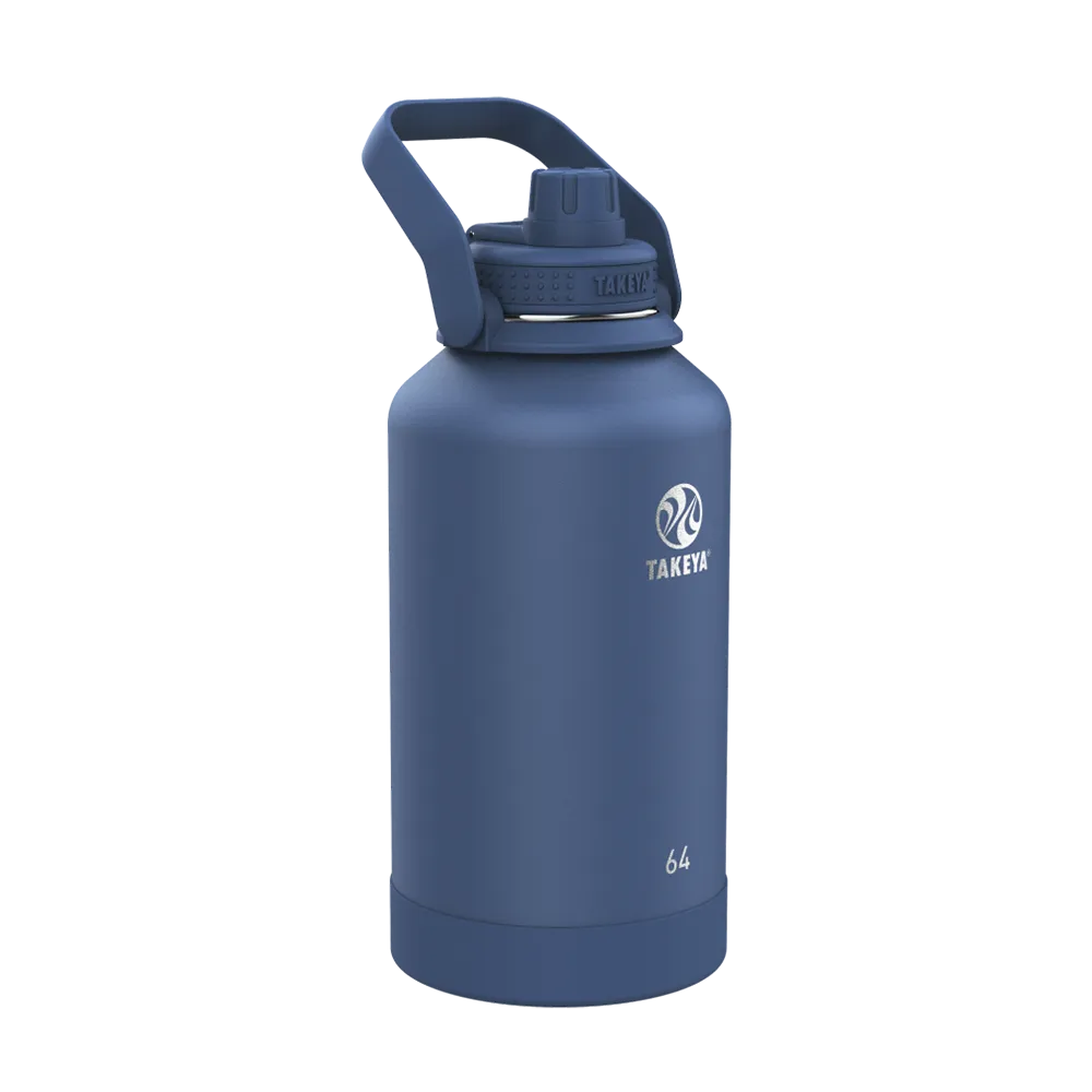 Takeya Actives Water Bottle Spout Lid 64 oz Midnight 