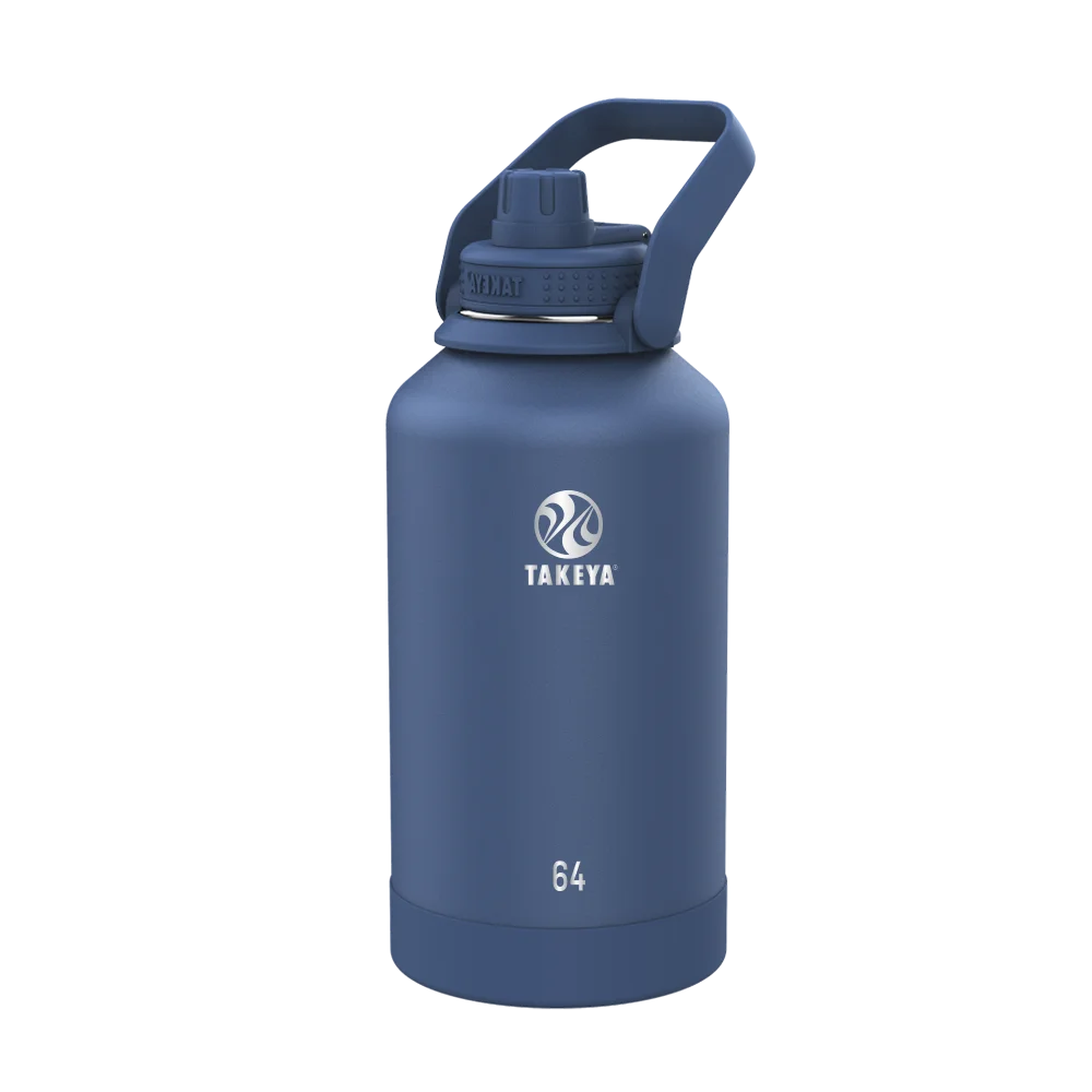 Takeya Actives Water Bottle Spout Lid 64 oz Midnight 
