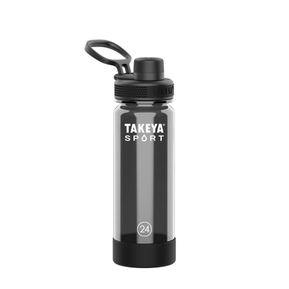 Takeya Tritan Sport Water Bottle Spout Lid 24 oz Grand Slam Black 