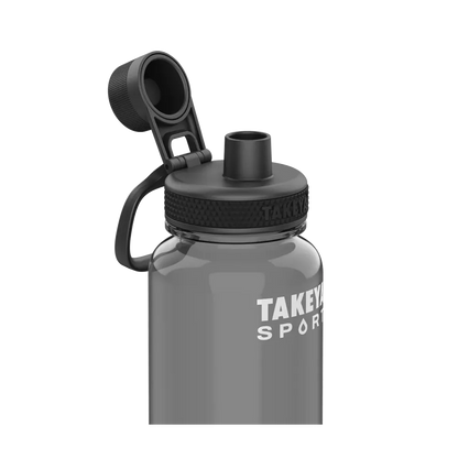 Takeya Tritan Sport Water Bottle Spout Lid 32 oz Grand Slam Black 