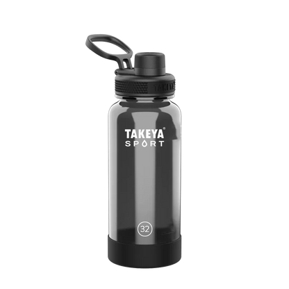 Takeya Tritan Sport Water Bottle Spout Lid 32 oz Grand Slam Black 