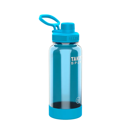 Takeya Tritan Sport Water Bottle Spout Lid 32 oz Champion Blue 