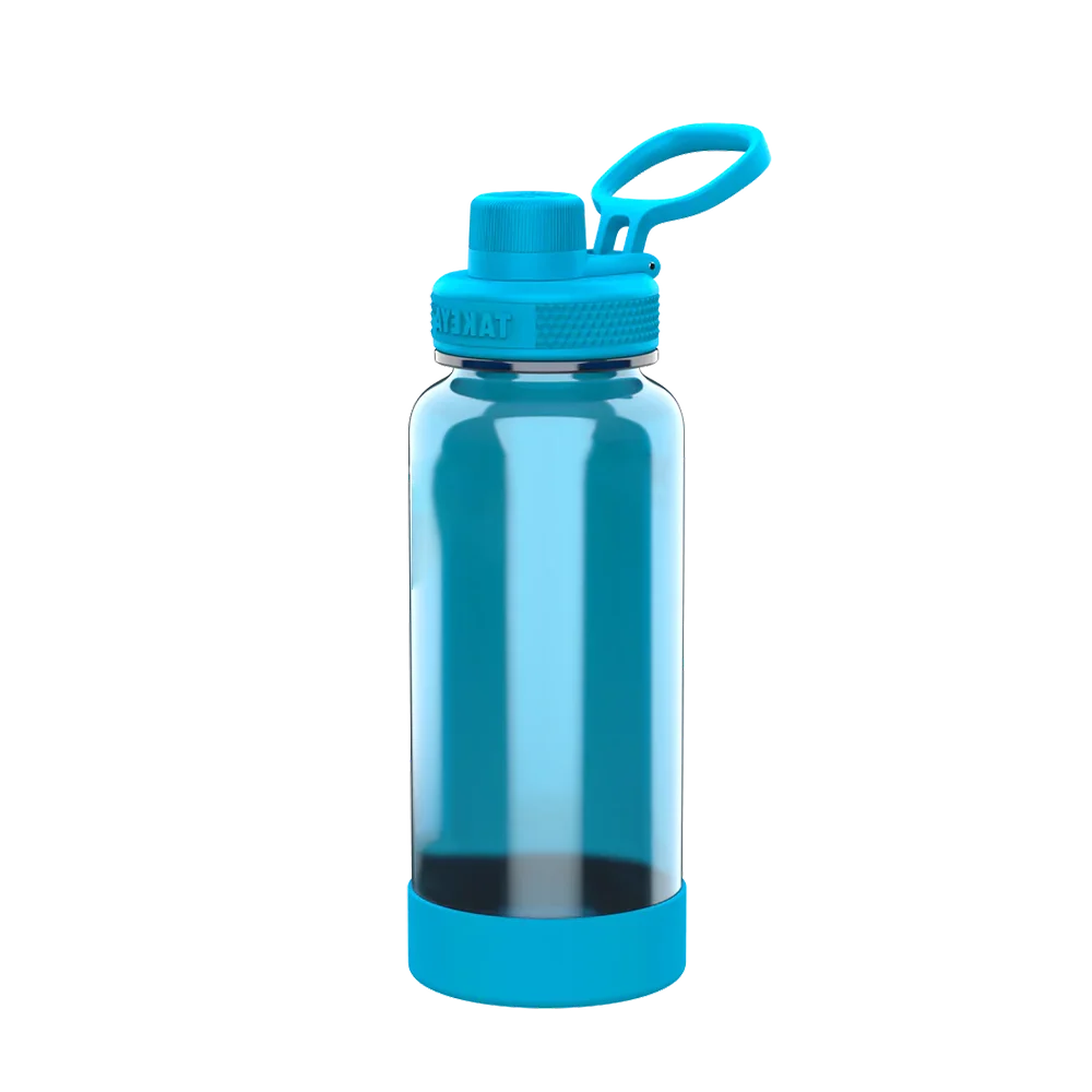 Takeya Tritan Sport Water Bottle Spout Lid 32 oz Champion Blue 