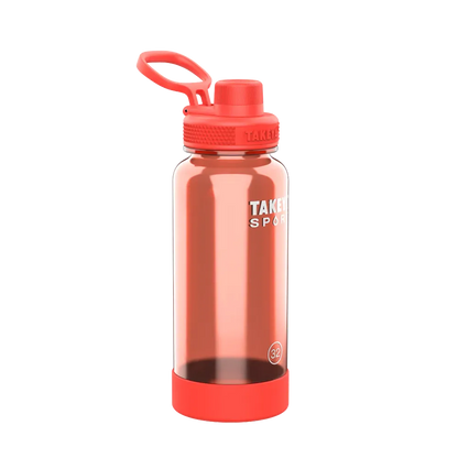 Takeya Tritan Sport Water Bottle Spout Lid 32 oz Pro Fire 