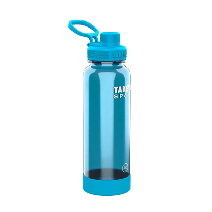 Takeya Tritan Sport Water Bottle Spout Lid 40 oz Champion Blue 