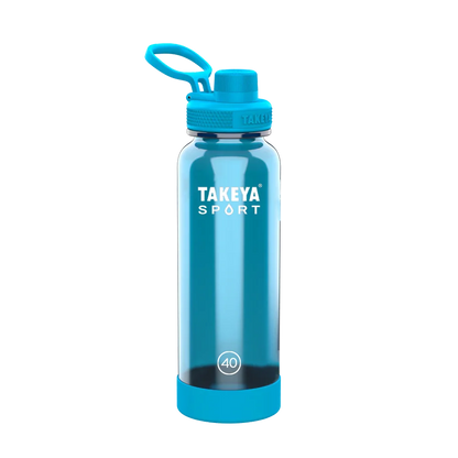 Takeya Tritan Sport Water Bottle Spout Lid 40 oz Champion Blue 