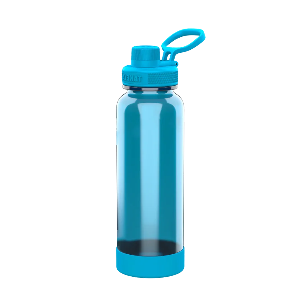 Takeya Tritan Sport Water Bottle Spout Lid 40 oz Champion Blue 