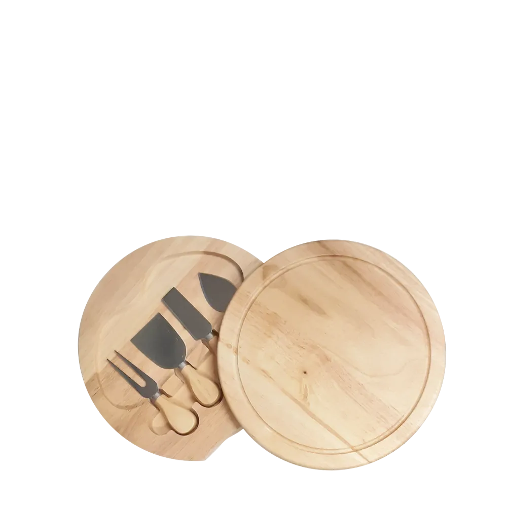Camembert Cheese Board and Tool Set Round 10.25 D 