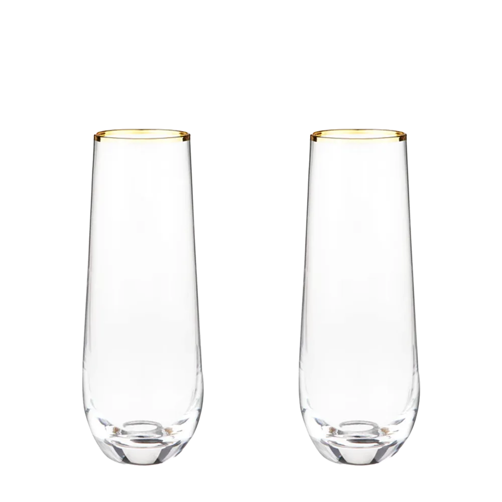 Gilded Champagne Flute | 10 oz