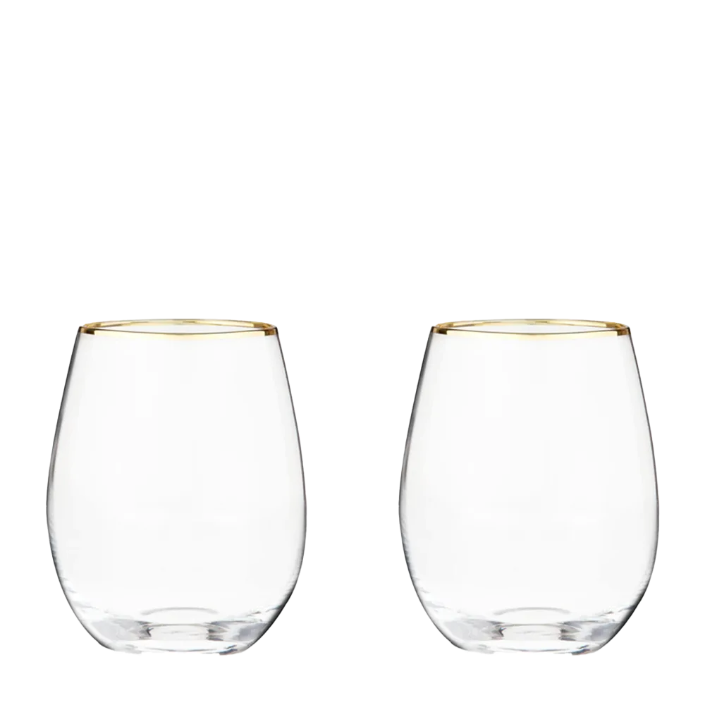 Gilded Stemless Wine | 18 oz