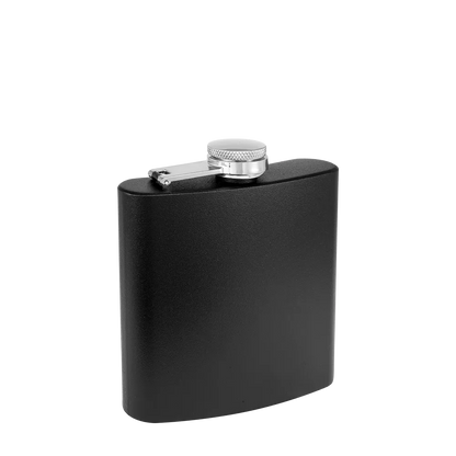 Custom Branding The Simple Stainless Steel Flask 6 oz in Matte Black 