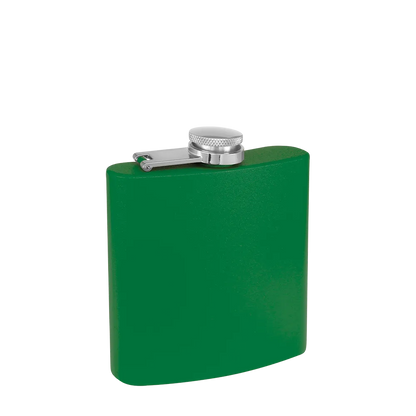 Custom Branding The Simple Stainless Steel Flask 6 oz in Matte Green 