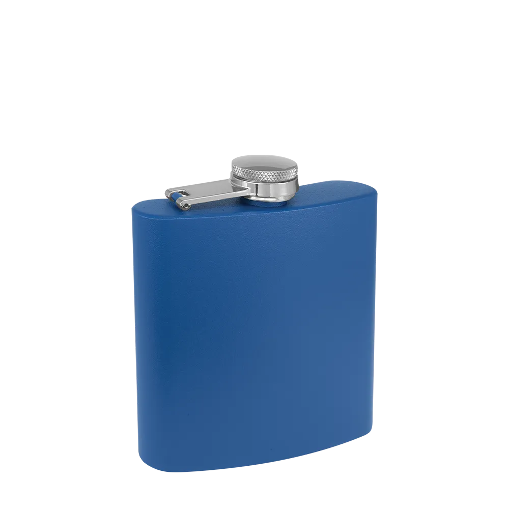 Custom Branding The Simple Stainless Steel Flask 6 oz in Matte Royal Blue 