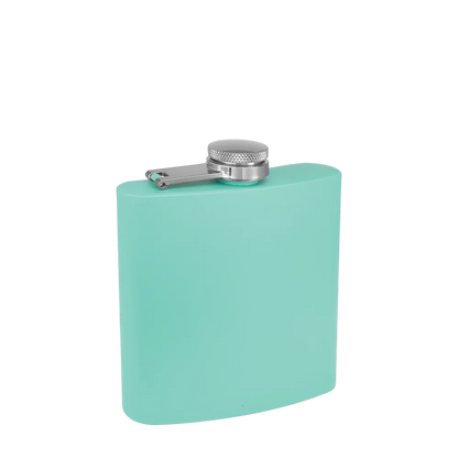 Custom Branding The Simple Stainless Steel Flask 6 oz in Matte Teal 