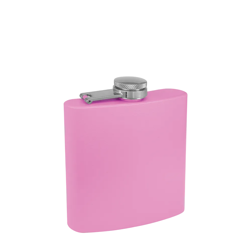 Custom Branding The Simple Stainless Steel Flask 6 oz in Matte Light Purple 