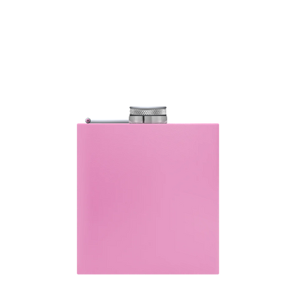 Front customization side of the Custom Branding The Simple Stainless Steel Flask 6 oz in Matte Light Purple 